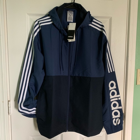 adidas Other - Men’s Adidas windbreaker with hoodie, New